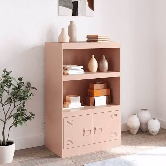 Berkfield Home Pink Steel Sideboard W/D/H: 67 x 39 x 107 cm