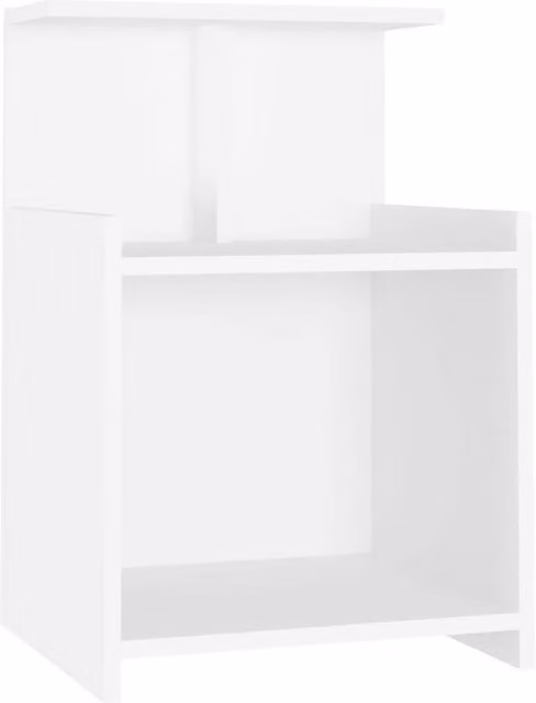 Berkfield Home Durable White Bed Cabinets, 2 Piece Set, W/D/H: 40 x 35 x 60 cm