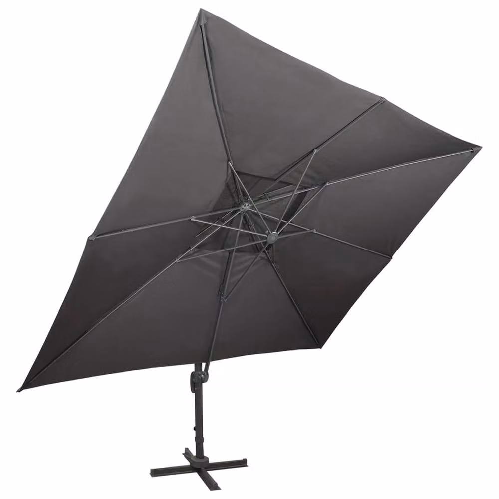 Berkfield Home Durable Cantilever Garden Parasol with Double Top in Anthracite W/D/H: 300 x 300 x 274 cm – 3