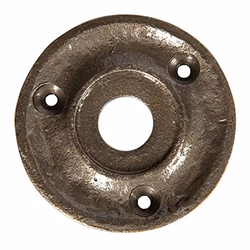 Hammer and Tongs Oval Rim and Mortice Door Knob in Grey Iron, Pack of 2 – 3