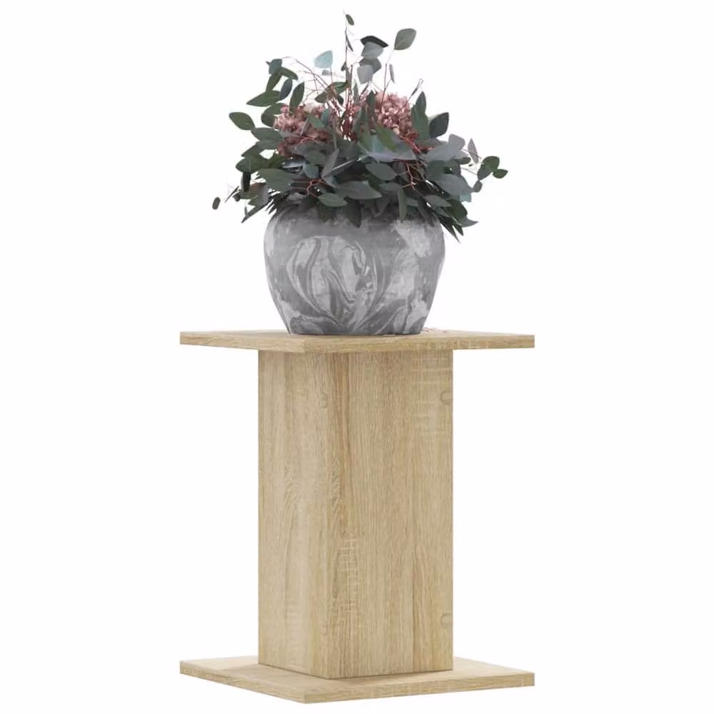 Berkfield Home Set of 2 Sonoma Oak Plant Stands in Beige, W/D/H: 30 x 30 x 40 cm – 2