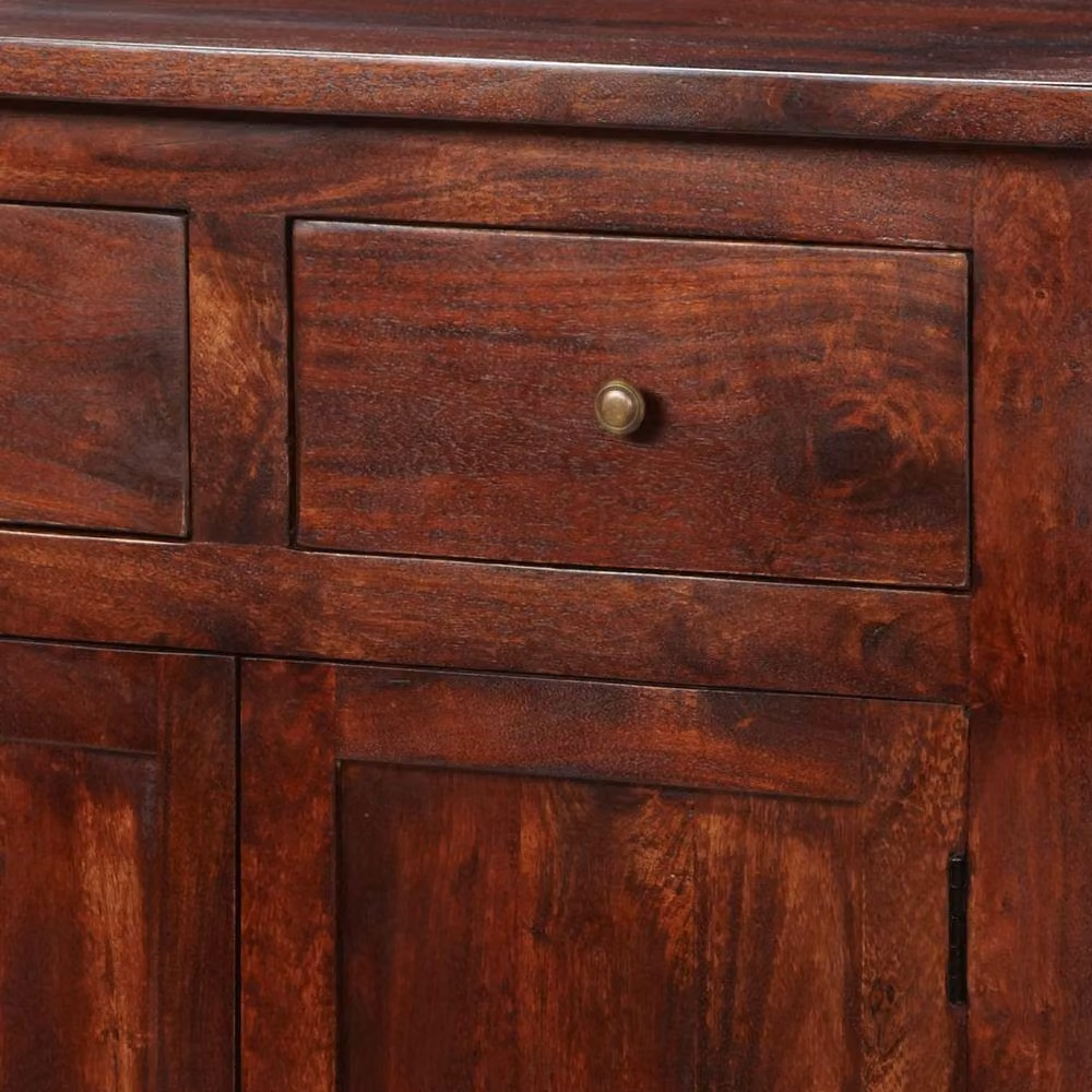 Wyld Haus Oxford Mahogany Mango Wood Storage Cabinet in Brown, W/D/H: 90 x 45 x 62 cm – 3