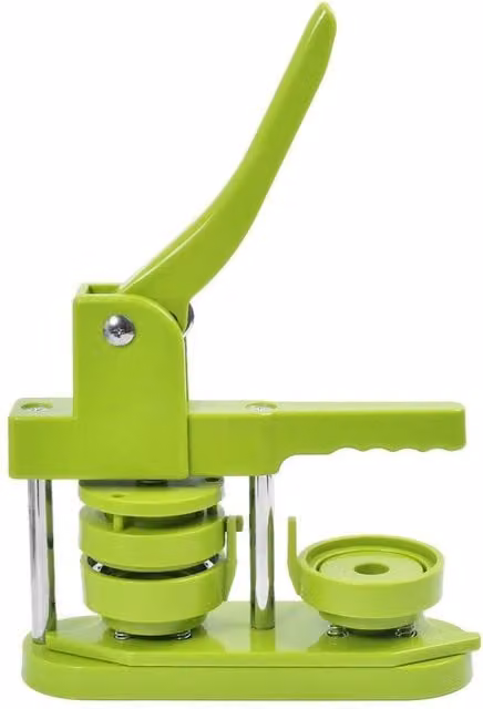 FLAVORA Button Maker Machine Pin Badge Maker in Green, 58mm