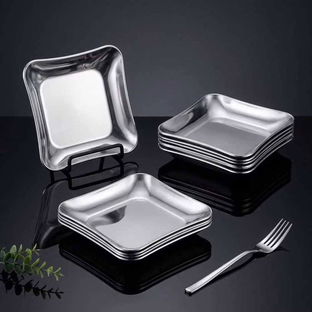 Kelvenix 10-Piece Heavy Duty Stainless Steel Serving Platters in Silver – 4