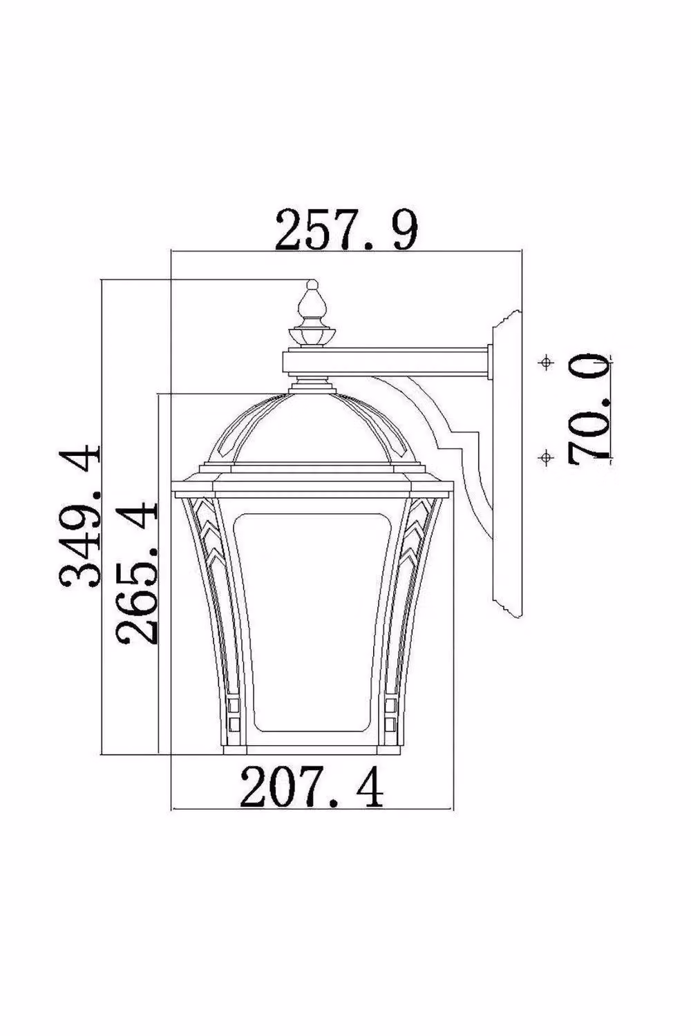 Netlighting Wabash 2 Light Outdoor Wall Lantern in Brown with Transparent Glass, IP44, E14 – 2
