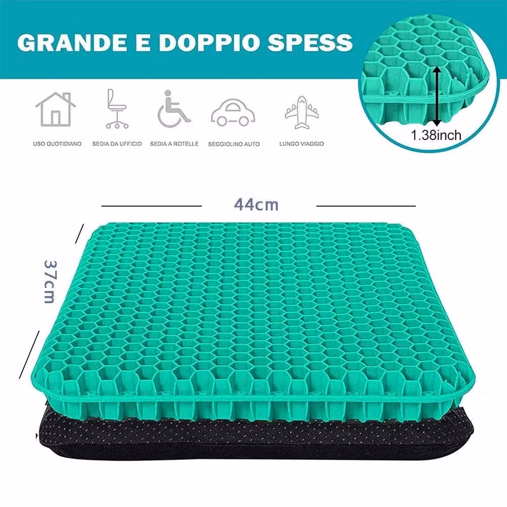 PAWNORA Breathable Gel and Memory Foam Seat Cushion in Green – 2