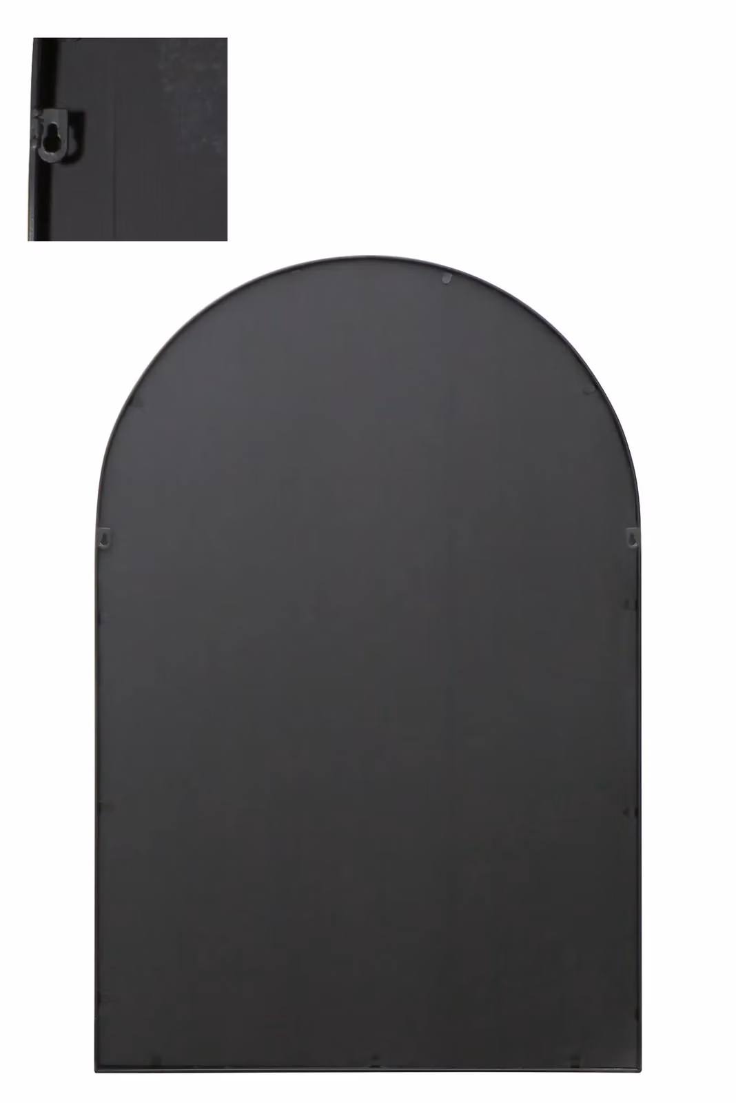 MirrorOutlet Black Framed Arched Window Garden Wall Mirror, W/H: 120 x 80 cm – 2