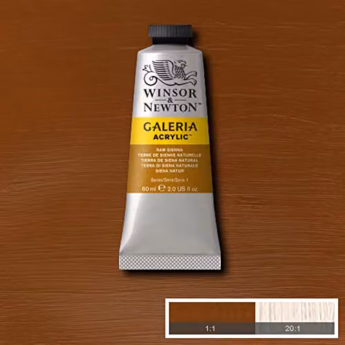 Winsor & Newton Galeria Acrylic Paint, Raw Sienna, 60 ml – 3