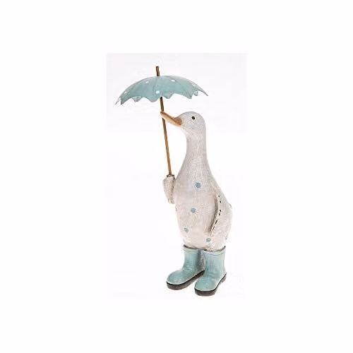 Joe Davies Shabby Chic Polka Dot Duck Ornament Figurine in Blue