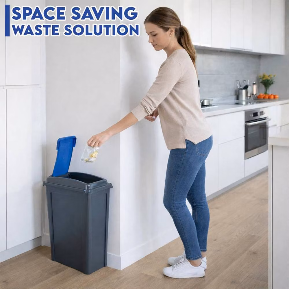 Pawnora 25L Plastic Bin with Flip Lid in Anthracite Grey – 4