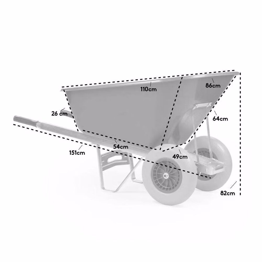 SPETLEK Large Wheelbarrow in Green – 2
