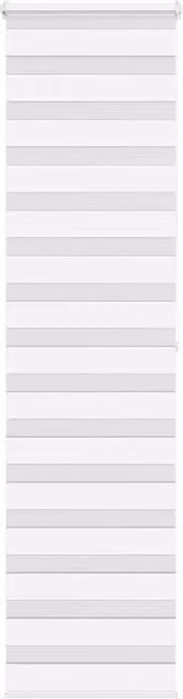 Berkfield Home White Polyester Zebra Day and Night Blind, W: 55 cm, H: 200 cm