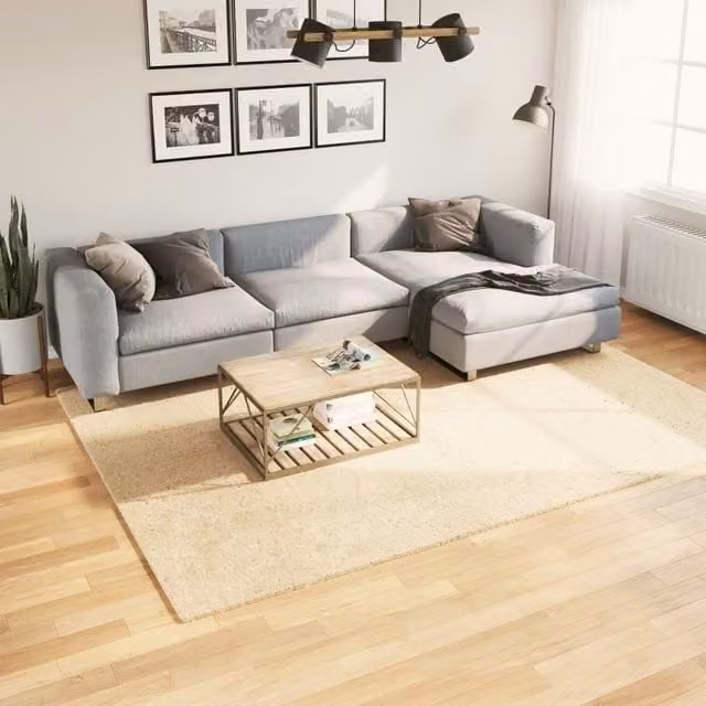 Berkfield Home HUARTE Short Pile Washable Modern Rug, Beige, W: 200 cm, D: 280 cm – 1