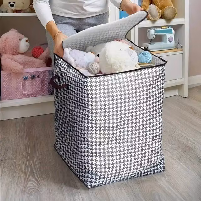 NESTLUNE Large Collapsible Clothes Storage Bag, 180L, Multicolour