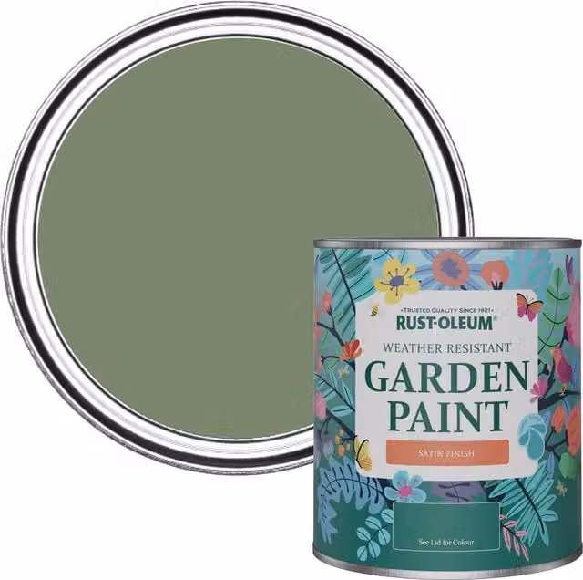Rust-Oleum Garden Paint in Satin Finish, Green, 750ml