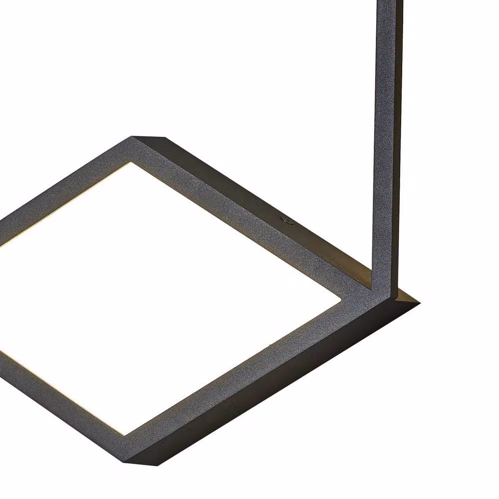 Netlighting Kubick Dimmable LED Ceiling and Wall Light, Black, 24W, 3000K, 1630lm – 3