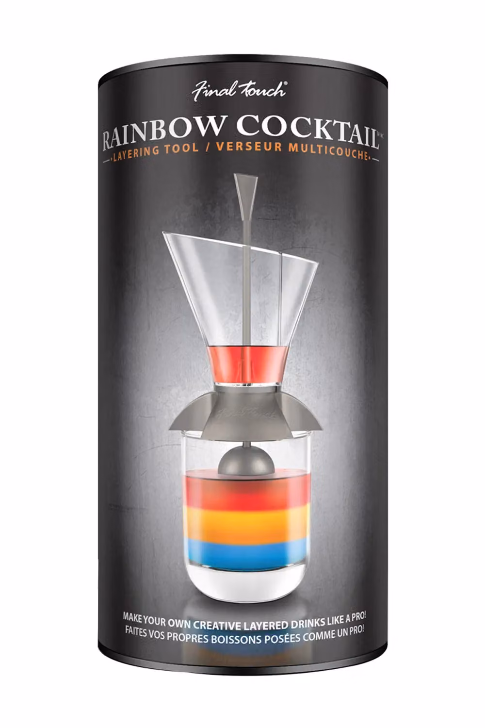 Final Touch Multicolour Glass Rainbow Cocktail Layering Tool – 2