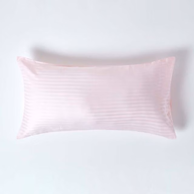 Homescapes 330 Thread Count Egyptian Cotton Percale Housewife King Size Pillowcase, Pink