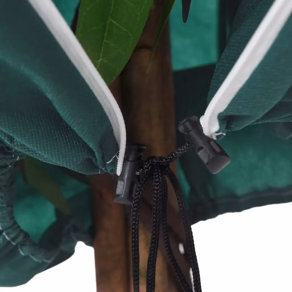 Berkfield Home Green Plant Fleece Cover with Zip, W: 393 cm, D: 300 cm – 4