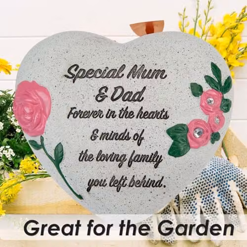 VFM e-Store Memorial Flower Pot Ornament in Grey, W/D/H: 16 x 14 x 7 cm – 3