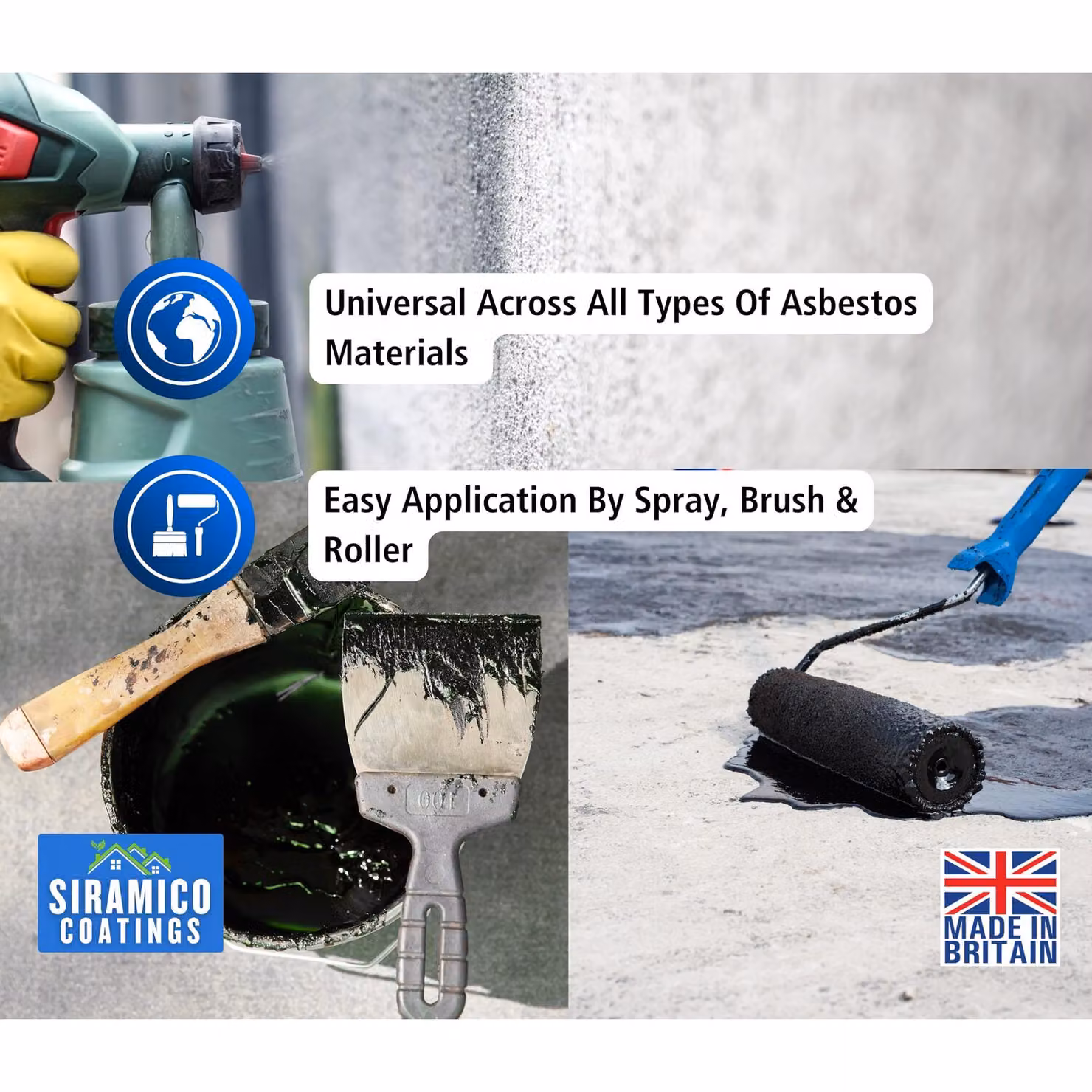 SIRAMICO COATINGS Direct To Rust Spray Paint, Grey, Solvent Based – 2