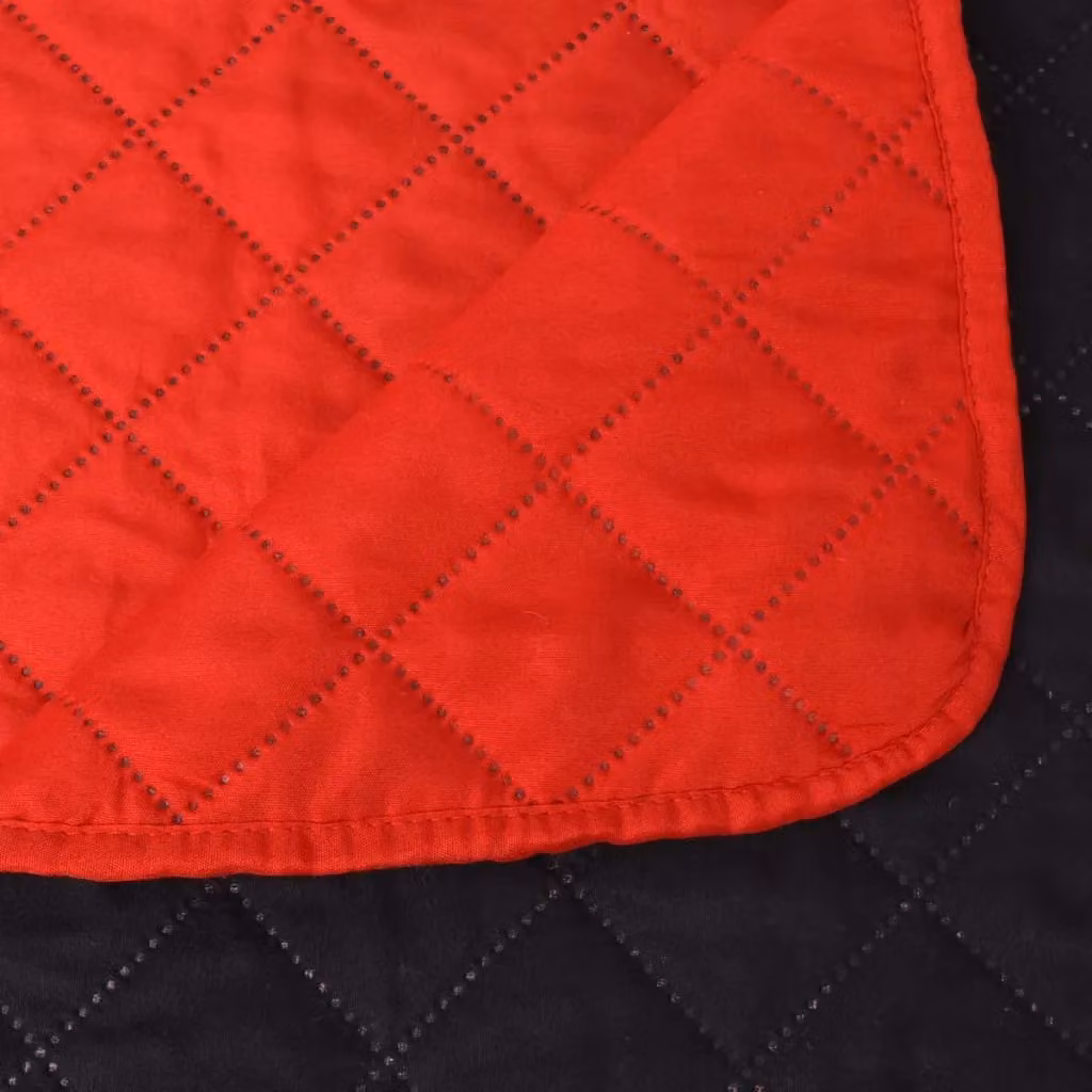 Berkfield Home Reversible Quilted Microfibre Bedspread in Red and Black, W/D/H: 220 x 240 cm – 5