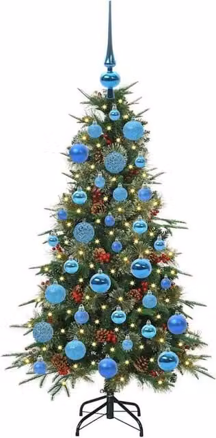 Berkfield Home Elegant Green Artificial Hinged Tabletop Christmas Tree, Height: 120 cm