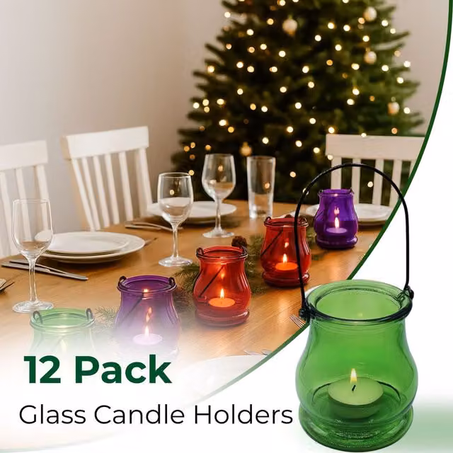 Volila 12 Pack Hanging Tealight Holders in Red