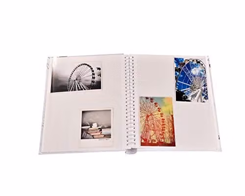 Arpan 2 Pack of Self-Adhesive Large Photo Albums with Wiro Binder in Blue and Purple