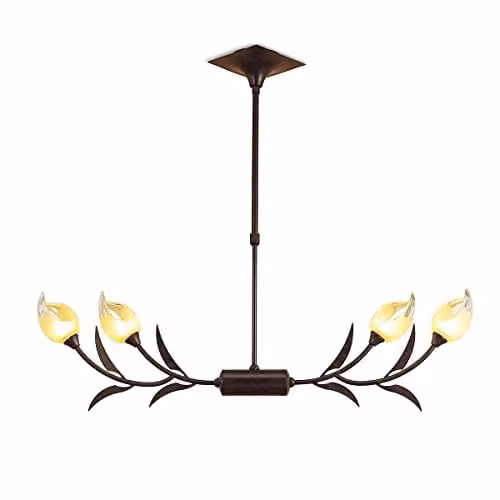 Netlighting Holland Telescopic Linear Pendant Light, 4 x G9, Brown and Black Oxide – 1
