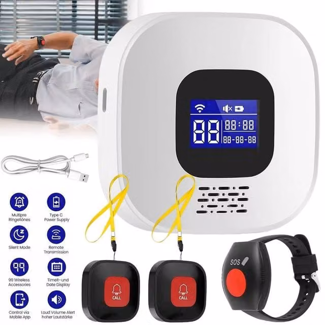NESTLUNE Wireless Smart WiFi Home Security Alarm System with Remote SOS and App Control, White