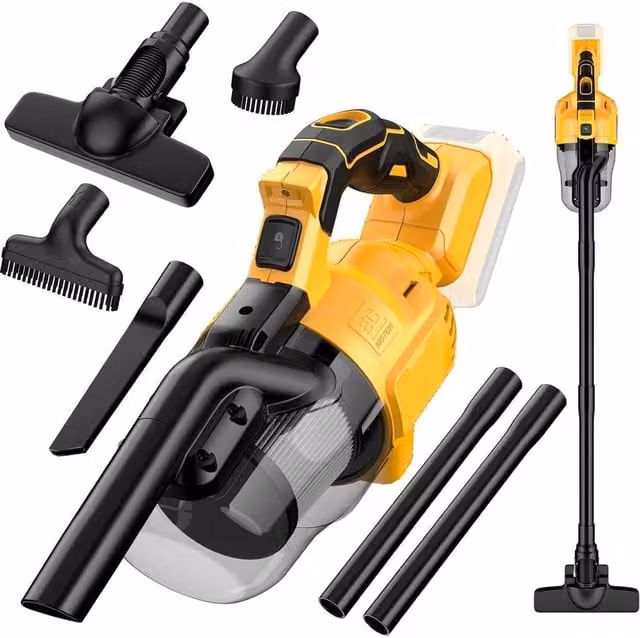 SPETLEK Cordless Bagless Upright Vacuum Cleaner in Yellow – 1
