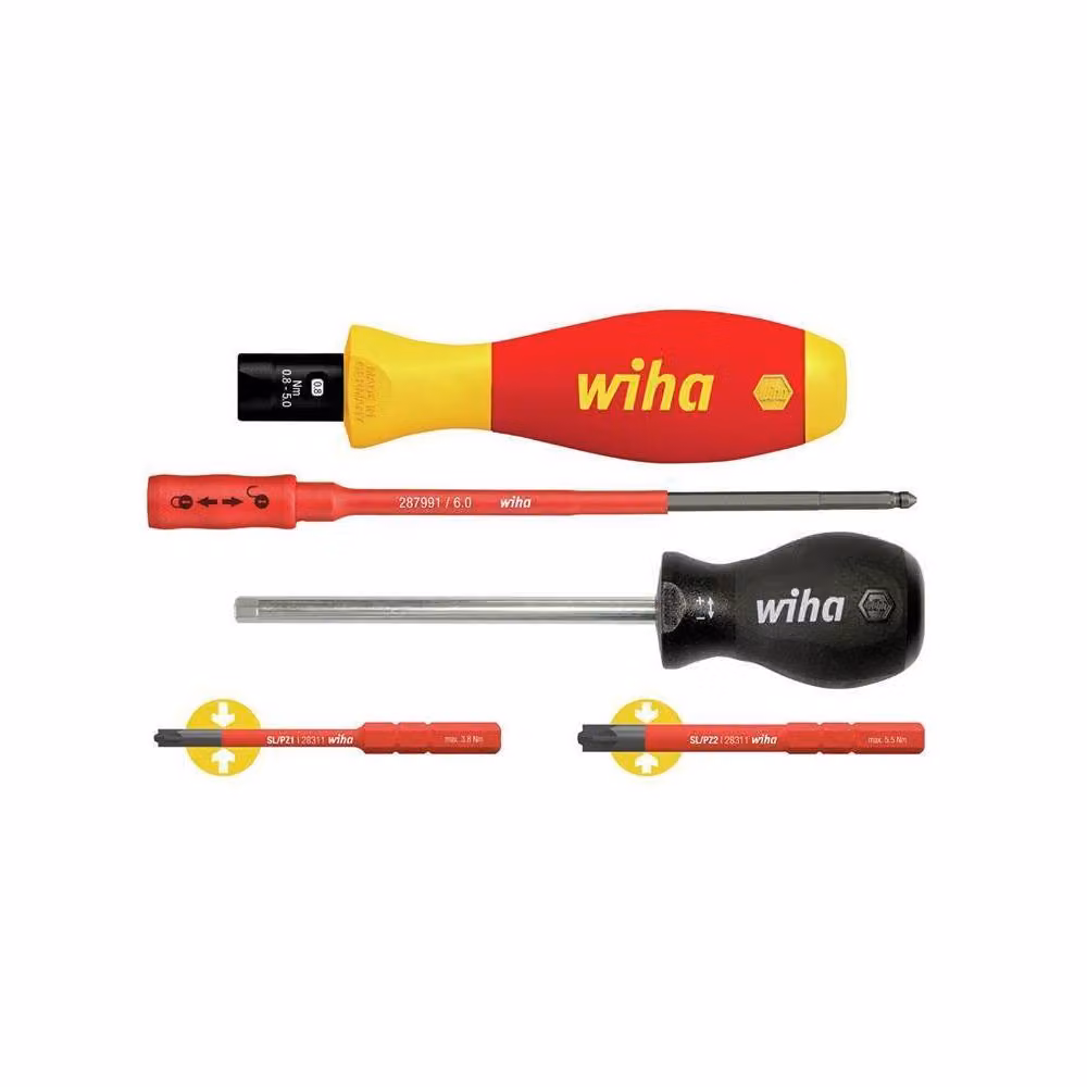 Wiha TorqueVario-S 5 Piece Electric Screwdriver Set, Multicolour – 2