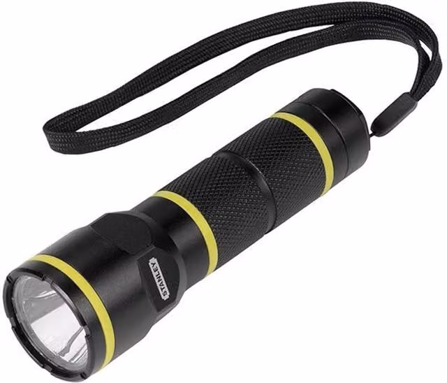 Stanley Fatmax Aluminium Torch in Yellow, Black and Multicolour, 3 x AAA – 1