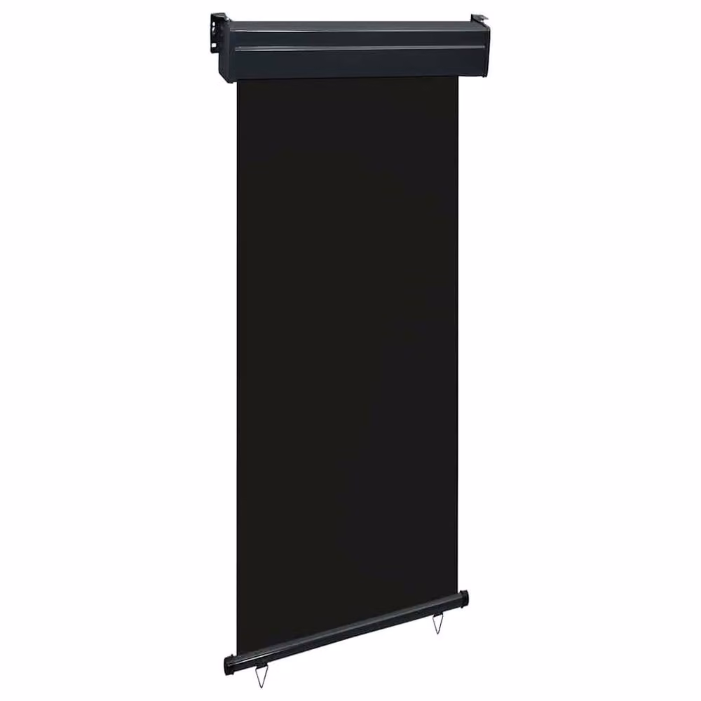 Berkfield Home Black Manual Pull Balcony Side Awning, W: 85 cm, H: 250 cm – 2