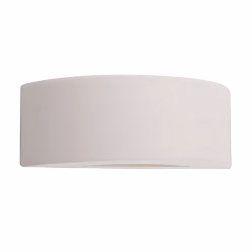 ValueLights Modern Curved Ceramic White Wall Uplighter with E14 Bulb Replacement – 1