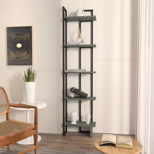 Decorotika Alice Corner Bookshelf in Black and Green