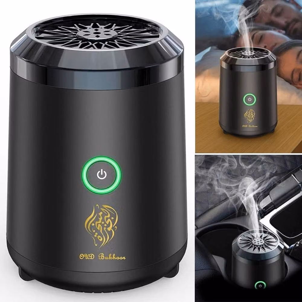 FLAVORA Mini Electric Portable Bakhoor and Incense Burner Diffuser in Black – 2
