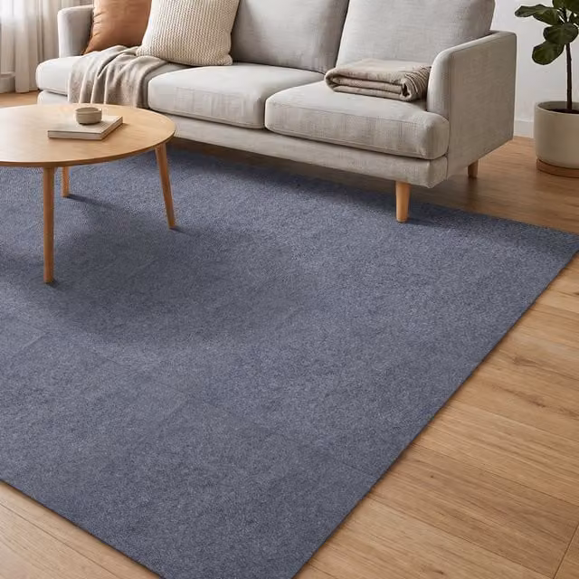 Darphe Grey Self-Adhesive Polyester Carpet Tiles, Pack of 10