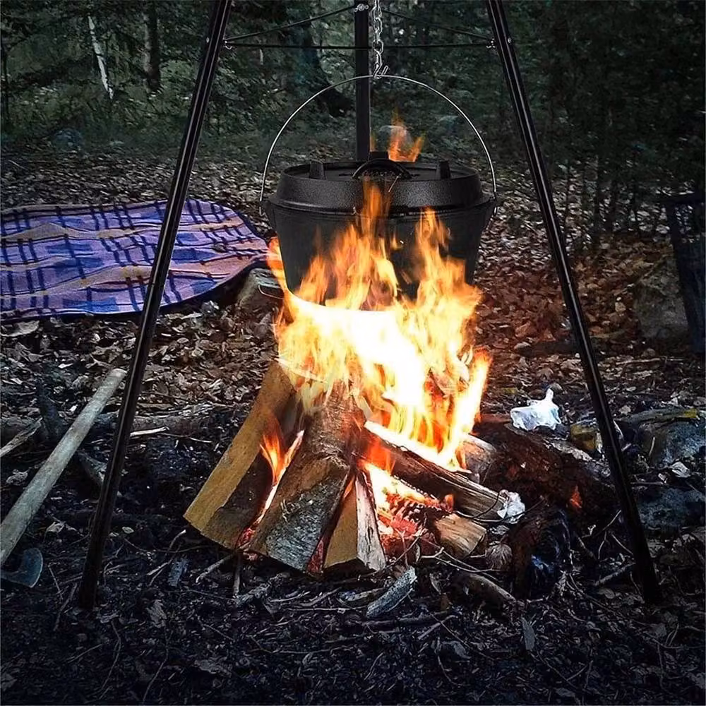 Kelvenix Steel Tripod Fire Pit BBQ Bowl in Black, W/D/H: 75 x 75 x 150 cm – 5