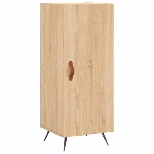 vidaXL Modern Sideboard in Sonoma Oak and Brown, W/D/H: 34.5 x 34.5 x 90 cm