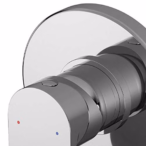 Nuie Binsey Modern Round Concealed Manual Shower Valve with Single Lever Handle, Chrome, Diameter: 110 mm – 2