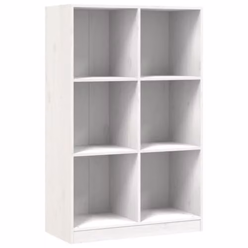 vidaXL White Solid Wood Pine Bookcase W/D/H: 70 x 33 x 110 cm