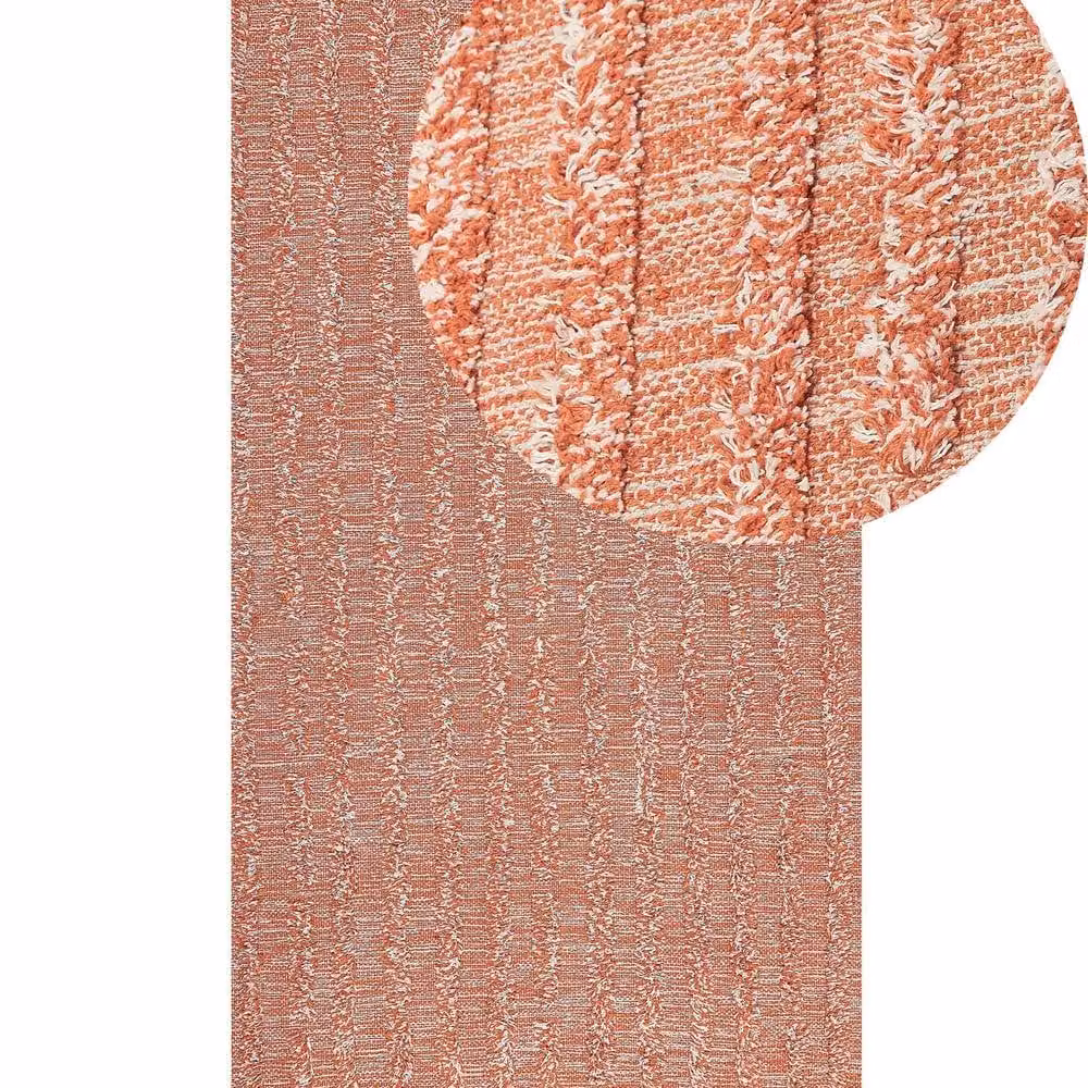 Wyld and Coco Boho Hand-Tufted Cotton Rug in Orange, W: 80 cm, L: 150 cm – 2