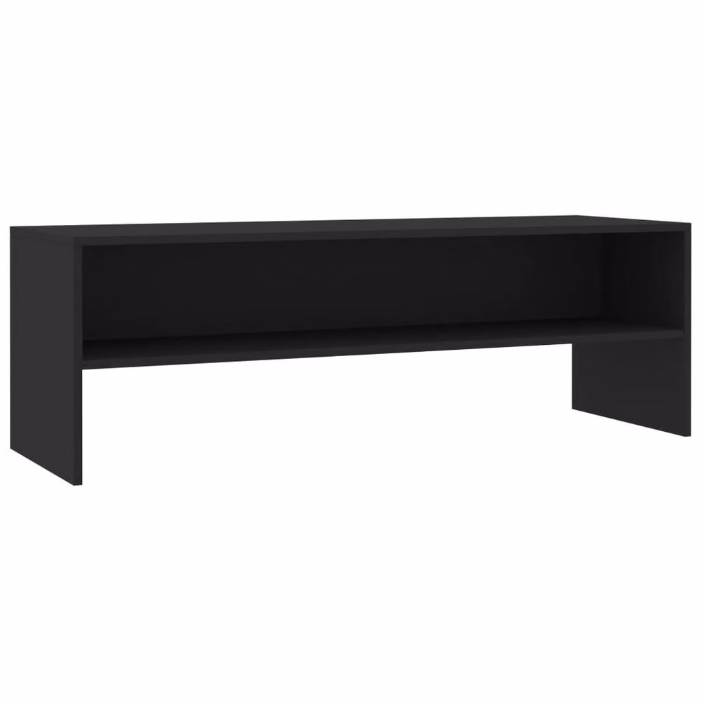 Berkfield Home Modern Black Matt MDF TV Cabinet W/D/H: 120 x 40 x 40 cm – 3