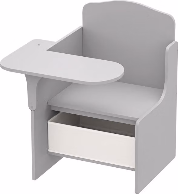 AIYAPLAY Kids Table and Chair Set with Storage Bins in Grey – 1