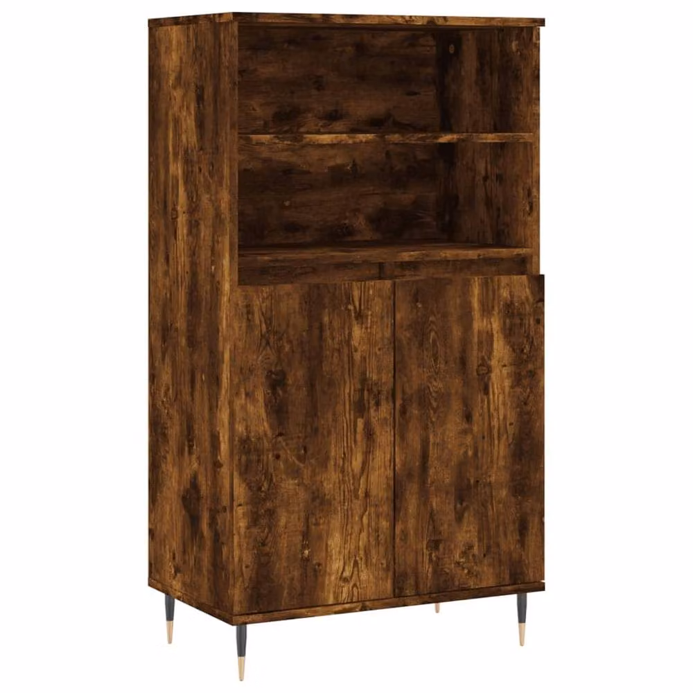 Berkfield Home Smoked Oak Highboard in Brown, W/D/H: 60 x 36 x 110 cm – 3