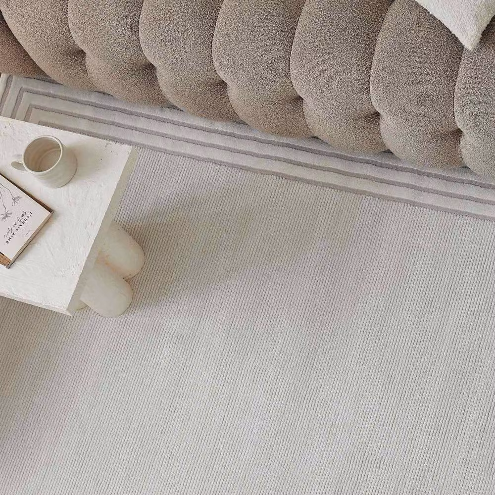 THE RUGS Carmel Bordered Area Rug in Ivory and Beige, W/D/H: 200 x 290 cm – 3