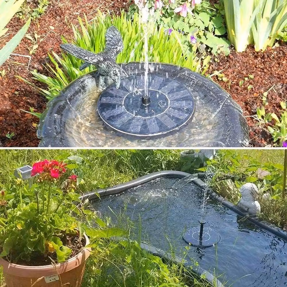 EONLION Black Solar Powered Floating Fountain Pump – 2