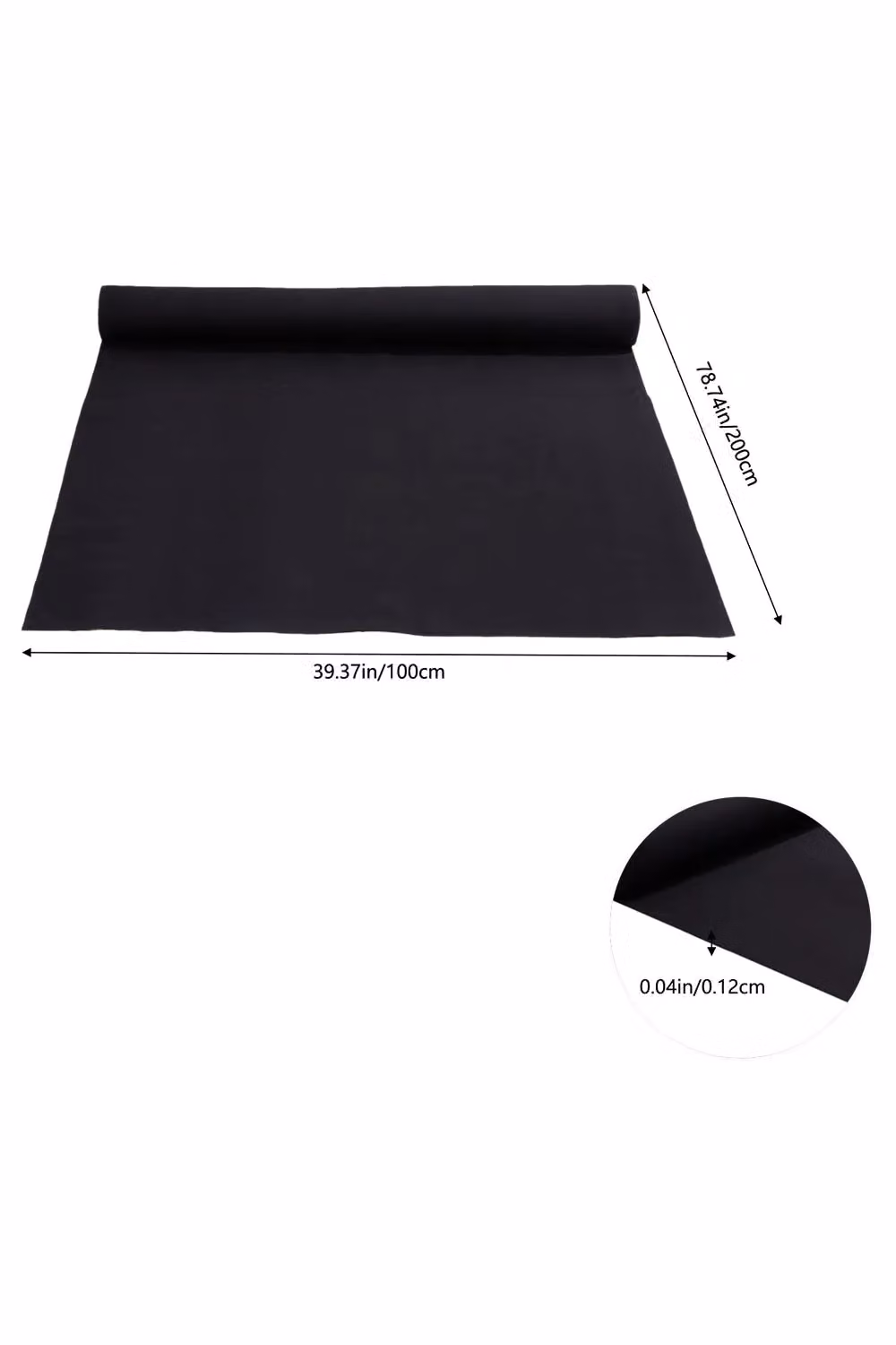 Living and Home Black EPDM Rubber Roofing Membrane Waterproof Underlayment, 1 Roll – 4